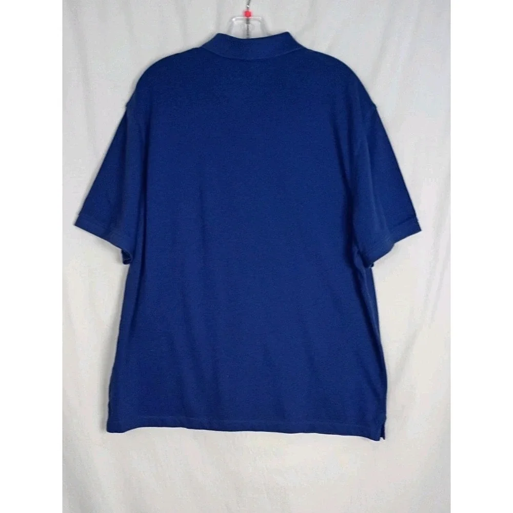 Banana Republic Mens Organic Cotton Pique Polo Short Sleeve XL - BLUE‎